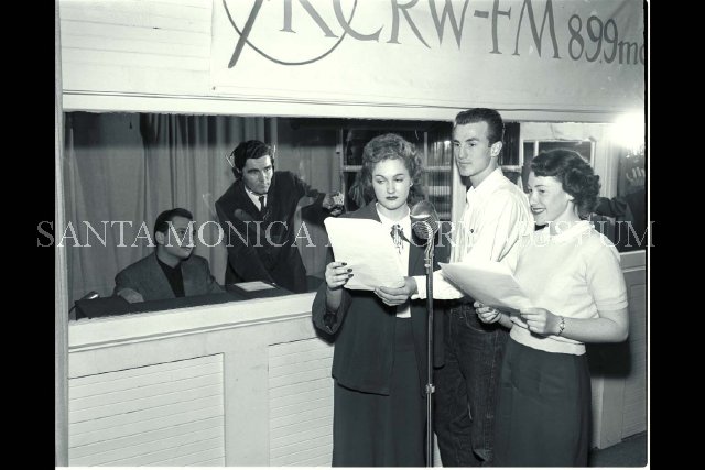 Students from Santa Monica City College at KCRW for their radio drama class