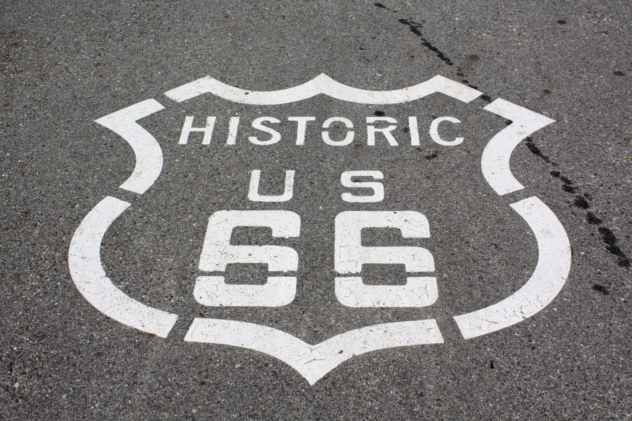 Route 66 Stencil: Santa Monica History Museum Collection