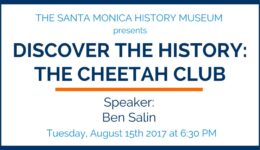 Discover the History Cheetah Club August 2017