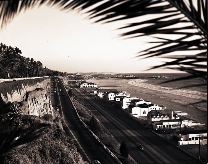 Palisades Park, Beach Homes and Pier, Santa Monica