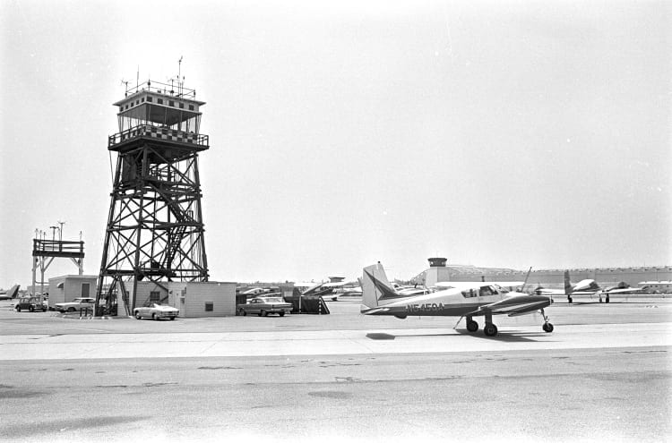 View of a control tower and runway at Santa Monica Airport (06/07/1967)Outlook Collection (1998.1.70)