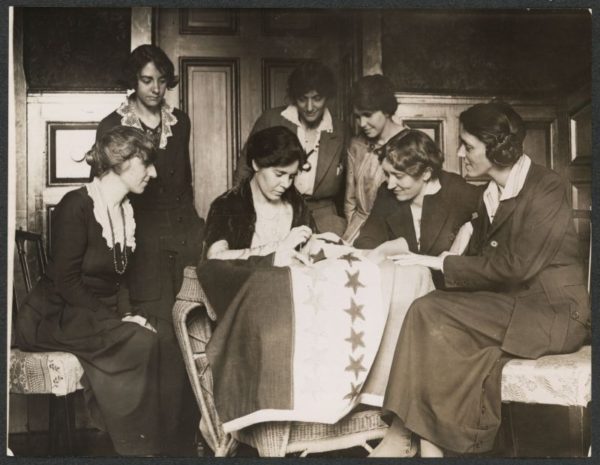 Alice-Paul-Sews-Star-on-Flag_c1919_via-LOC