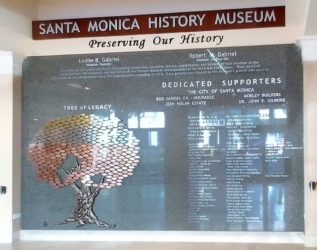 Legacy Tree wall in the lobby of the Santa Monica History Museum