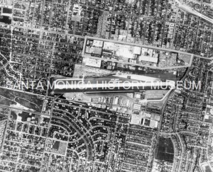 Ariel view of the Santa Monica airport
