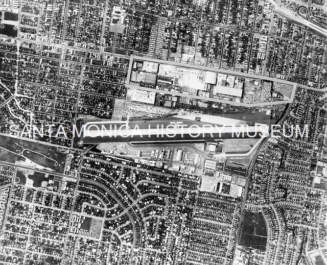 Ariel view of the Santa Monica airport