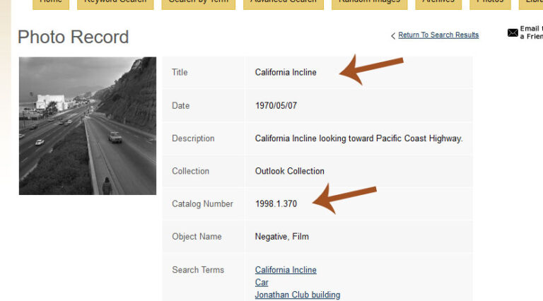 Photo Reprints - image detail record screenshot