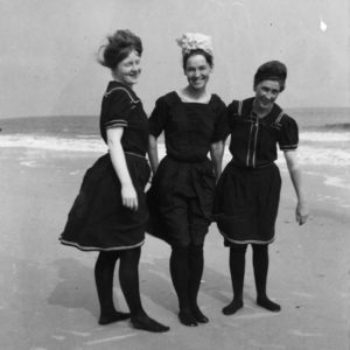 Alice, Marion, and Georgina Jones at the Beach