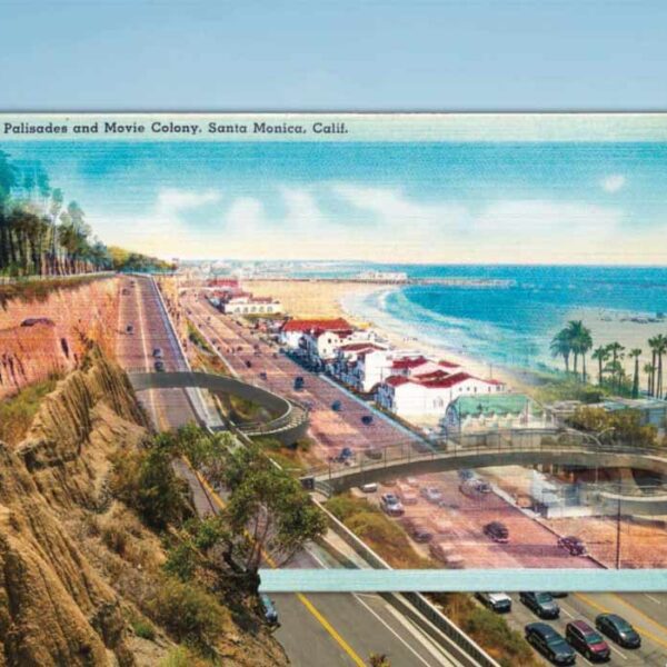 Los Angeles: A Look Back to Postcards of the 1930s & 1940s from Today (Spiral bound)