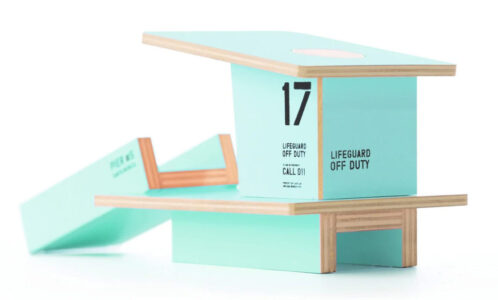 Wooden toy lifeguard station