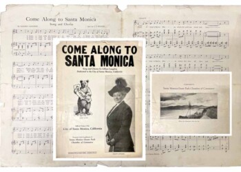 Sheet music for "Come Along to Santa Monica"