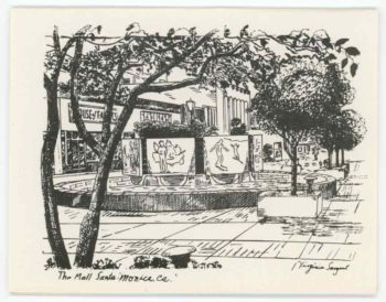 Notecard - drawing of The Mall / Promenade