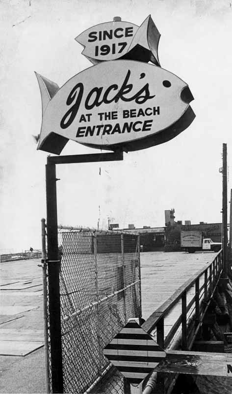 Sign for "Jack's at the beach"