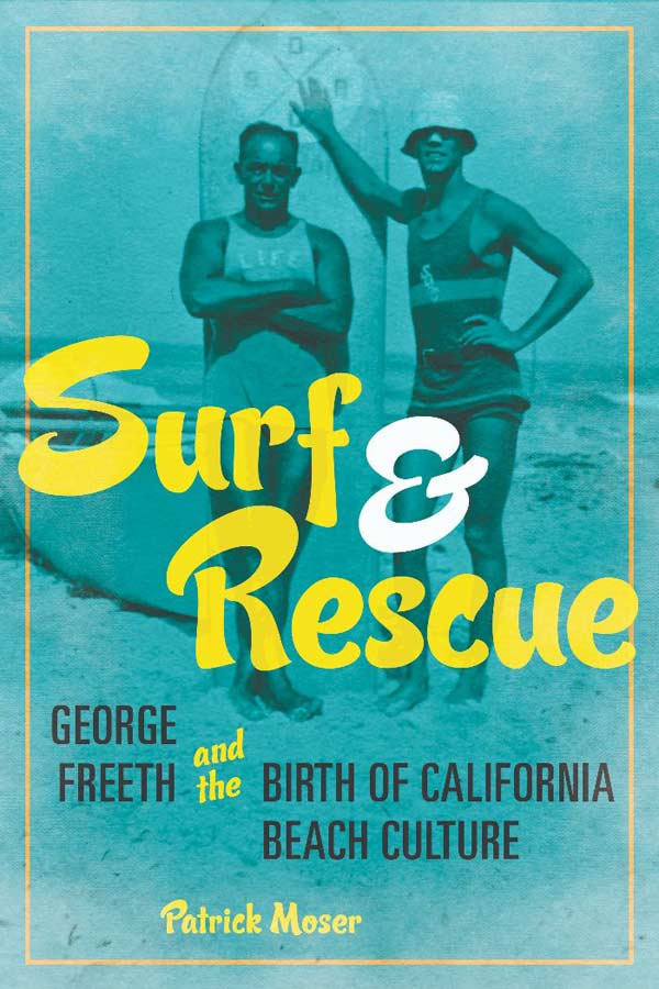 Book cover for Surf & Rescue - two men on beach with surfboards