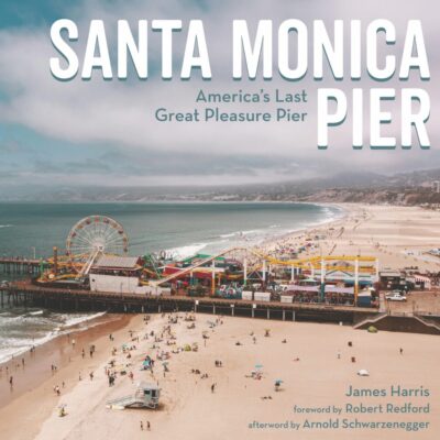 Book Cover with aerial image of the Santa Monica Pier and surrounding beach