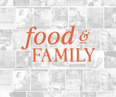 Food & Family - collage of images in background