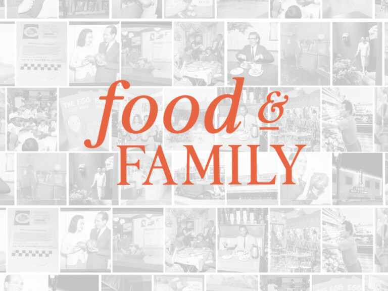 Food & Family - collage of images in background