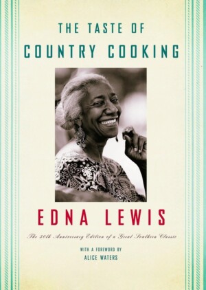 book cover for cookbook - photo of Edna Lewis smiling