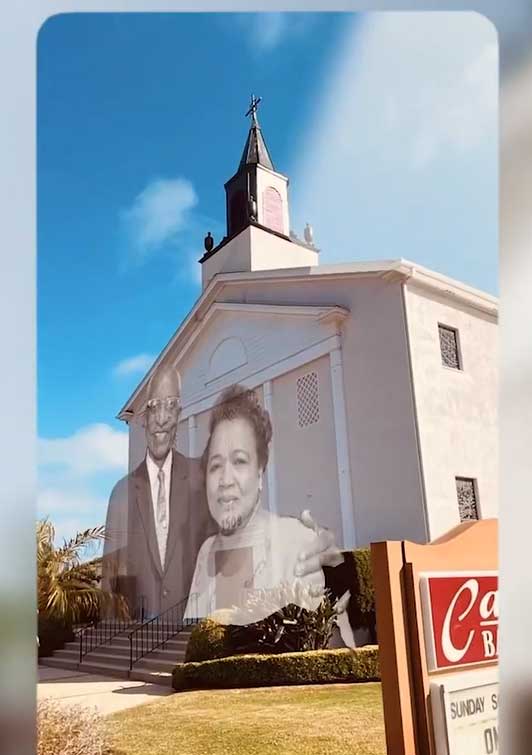 Screen capture of the augmented tour using snapchat