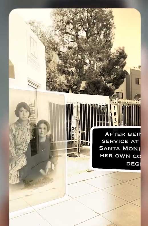 Screen capture of the augmented tour using snapchat