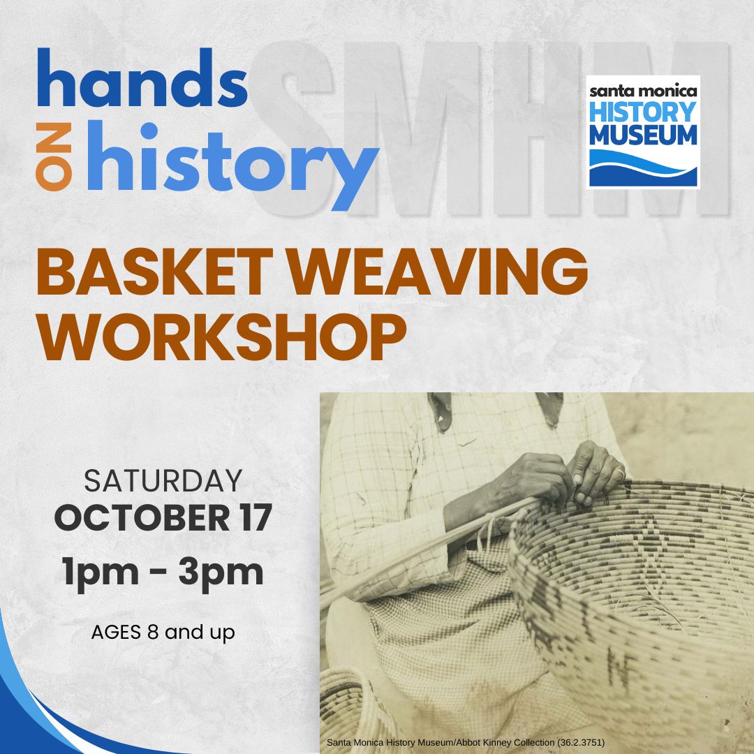 Graphic for the Hands on History program: Basket weaving workshop