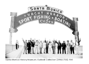 Sticker of the Santa Monica Pier sign
